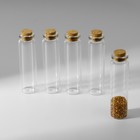 Набор баночек для хранения бисера, d=2.2 × 8 см, 5 шт., в контейнере, 16.3×9×2.4 см 9907257 - фото 319908979