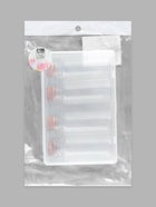 Набор баночек для хранения бисера, d = 3 × 7 см, 4 шт, в контейнере, 13,5 × 8,7 × 4 см - фото 809278618