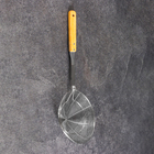 Дуршлаг-сито с деревянной ручкой 44см, диаметр18см, глубина 6,5см - Фото 2
