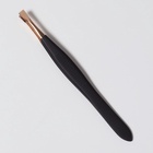 Пинцет прямой, узкий, 9 см, цвет чёрный/золотистый - Фото 4