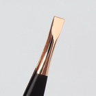 Пинцет прямой, узкий, 9 см, цвет чёрный/золотистый - Фото 5