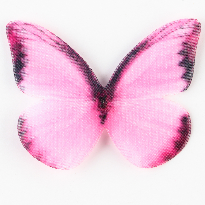 Декор для творчества «Бабочка», двухслойный, набор 12 шт., размер 1 шт. — 5 × 4 см, цвет розовый