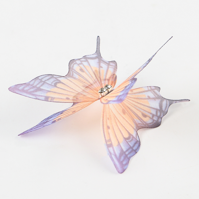 Декор для творчества «Бабочка огнёвка», двухслойный, набор 12 шт., размер 1 шт. — 5 × 5 см