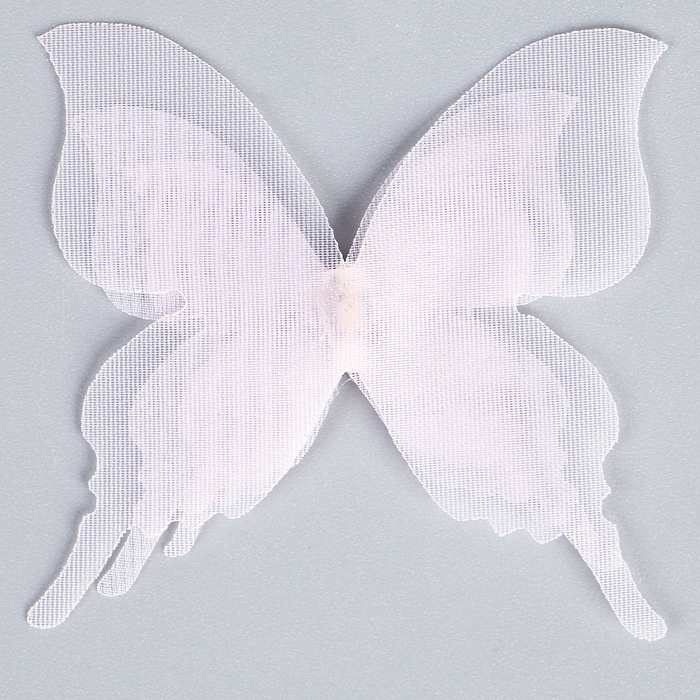 Декор для творчества «Бабочка», трёхслойный, набор 12 шт., размер 1 шт. — 5 × 4,5 см, цвет розовый