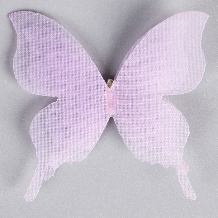 Декор для творчества «Бабочка», трёхслойный, набор 12 шт., размер 1 шт. — 5 × 4,5 см, цвет сиреневый
