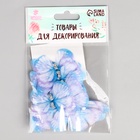 Декор для творчества "Бабочка", двухслойный, набор 12 шт, размер 1 шт 5*4 см, цвет голубой - фото 809301391