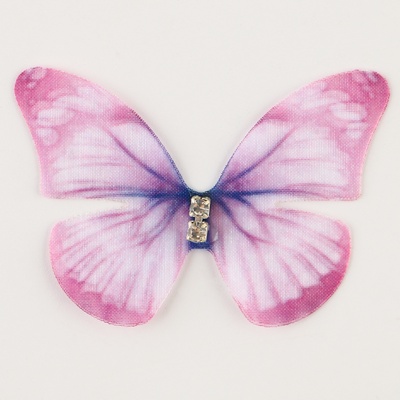 Декор для творчества «Бабочка», двухслойный, набор 12 шт., размер 1 шт. — 5×4 см, цвет фиолетовый