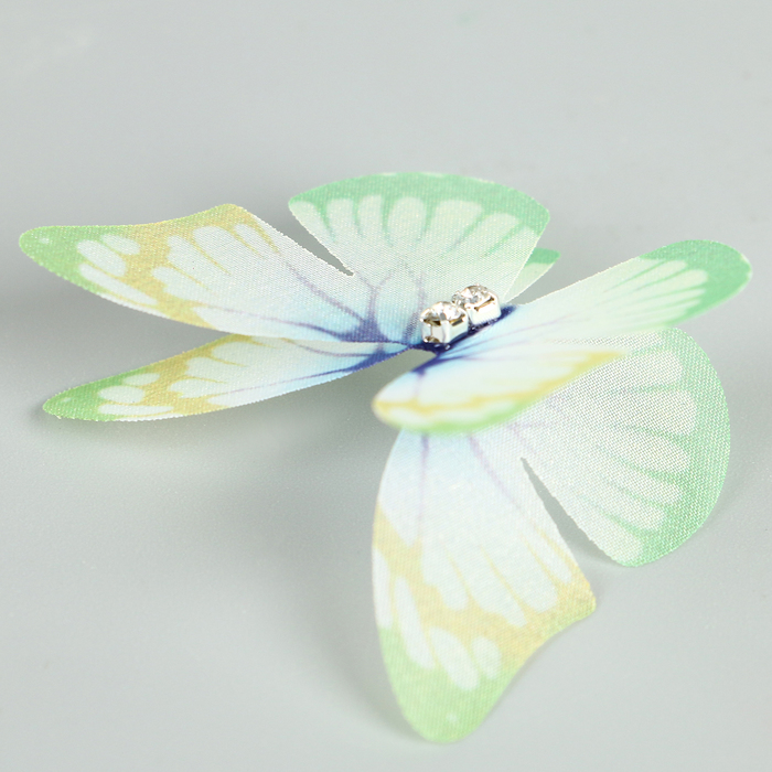 Декор для творчества «Бабочка», двухслойный, набор 12 шт., размер 1 шт. — 5 × 4 см, цвет зелёный
