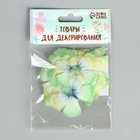 Декор для творчества "Бабочка", двухслойный, набор 12 шт, размер 1 шт 5*4 см, цвет зеленый - фото 809318490