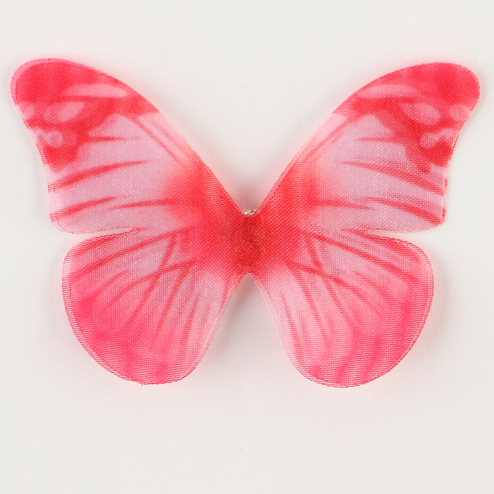 Декор для творчества «Бабочка», двухслойный, набор 12 шт., размер 1 шт. — 5 × 4 см, цвет красный