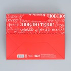 Пакет подарочный ламинированный горизонтальный, упаковка, «Люблю», MS 23 х 18 х 10 см 9945325 - фото 13851166