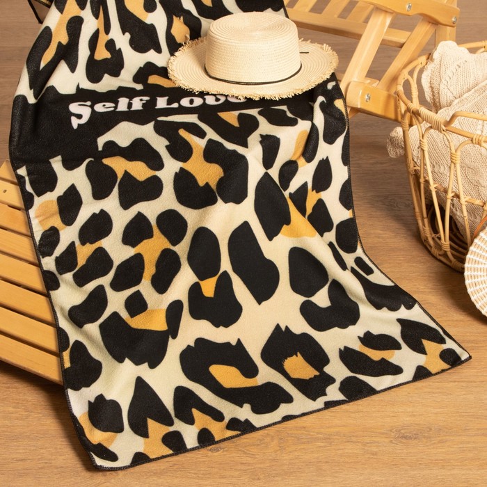 

Полотенце пляжное Этель "Leopard", 70*140 см,250гр/м2, 100%п/э