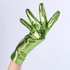 Карнавальный аксессуар- перчатки , цвет зеленый металлик,искусственная кожа - Фото 2