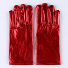 Карнавальный аксессуар- перчатки , цвет красный металлик,искусственная кожа - Фото 3