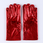 Карнавальный аксессуар- перчатки , цвет красный металлик,искусственная кожа - Фото 4