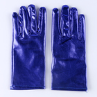 Карнавальный аксессуар- перчатки , цвет синий металлик,искусственная кожа - Фото 3