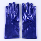 Карнавальный аксессуар- перчатки , цвет синий металлик,искусственная кожа - Фото 4