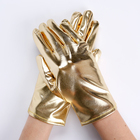 Карнавальный аксессуар- перчатки , цвет золото ,искусственная кожа - фото 320938447