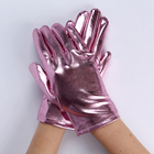 Карнавальный аксессуар- перчатки , цвет розовый металлик ,искусственная кожа - фото 320938462