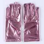 Карнавальный аксессуар- перчатки , цвет розовый металлик ,искусственная кожа - Фото 4
