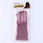 Карнавальный аксессуар- перчатки , цвет розовый металлик ,искусственная кожа - Фото 5