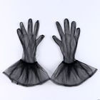 Карнавальный аксессуар- перчатки прозрачные с длинной юбочкой, цвет черный - Фото 3