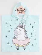 Полотенце - пончо детское махровое «Крошка Я. Единорог», 60×120 см, хлопок 100%, голубое - Фото 7