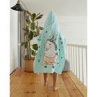 Полотенце - пончо детское махровое «Крошка Я. Единорог», 60×120 см, хлопок 100%, голубое - Фото 5