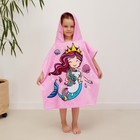 Полотенце - пончо детское LoveLife «Русалочка», махра, 60×120 см, хлопок 100%, розовое - Фото 5