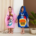 Полотенце - пончо детское LoveLife «Русалочка», махра, 60×120 см, хлопок 100%, розовое - Фото 6