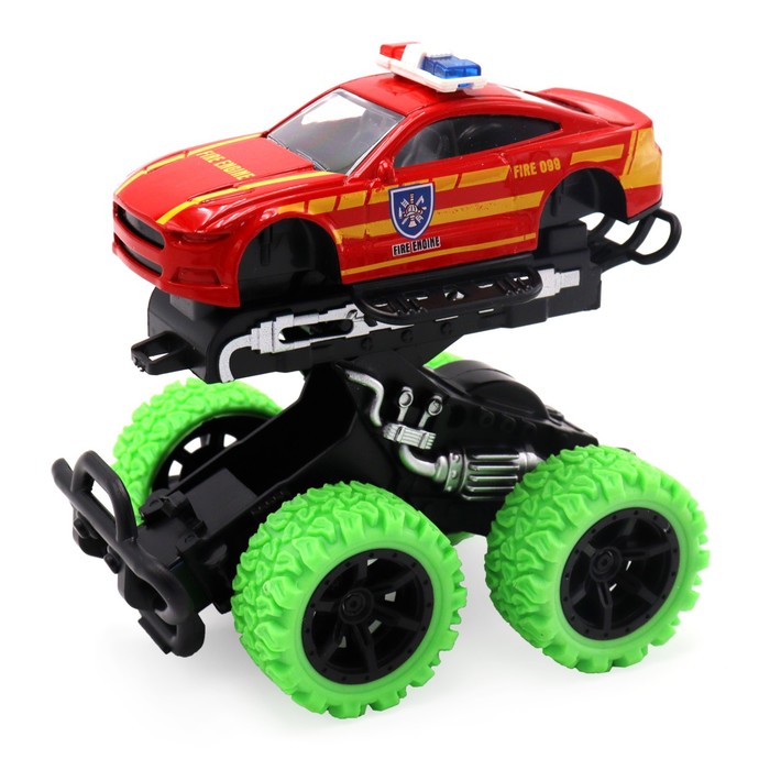 Инерционная пожарная машинка die-cast Funky Toys, с краш-эффектом, 15.5 см