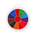 Краски пальчиковые, на водной основе, с губкой, 12 цветов - фото 3830848