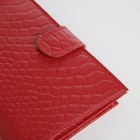 Обложка 2 в 1 для автодокументов и паспорта на кнопке, цвет красный - Фото 3