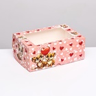 Упаковка на 6 капкейков с окном, розовая с тигренком, 25×17×10 см - Фото 2