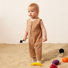 Комбинезон детский без рукавов MINAKU, цвет бежевый, размер 68-74 - Фото 3