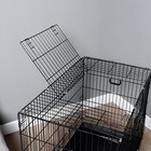 Клетка с утолщенными прутьями для собак и кошек, 91 х 59 х 69 см, чёрная - фото 8720062