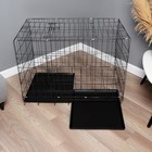 Клетка с люком для собак и кошек, 100 х 60 х 70 см, чёрная - фото 8720078