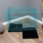 Клетка с люком для собак и кошек, 100 х 60 х 70 см, голубая - фото 8720089