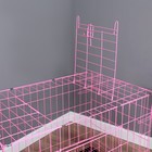 Клетка с люком для собак и кошек, 100 х 60 х 70 см, розовая - фото 8720094