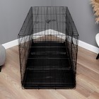 Клетка с люком для собак, 130 х 60 х 70 см, чёрная - фото 8720103