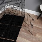 Клетка с люком для собак, 130 х 60 х 70 см, чёрная - фото 8720104