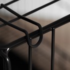 Клетка для собак, 130×60×70 см, с люком, металл, чёрная - Фото 7