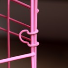 Клетка с люком для собак, 130 х 60 х 70 см, розовая - фото 8720119
