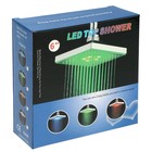 Лейка стационарная ZEIN Z3194, с LED подсветкой, 3 цвета, пластик, хром - Фото 10