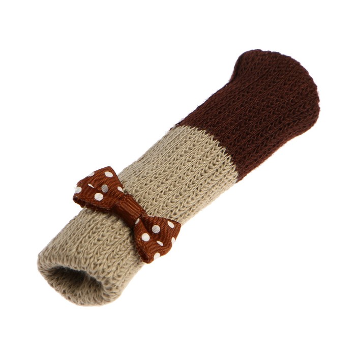 Носки для мебели с бантиком CAPPIO, цвет коричневый