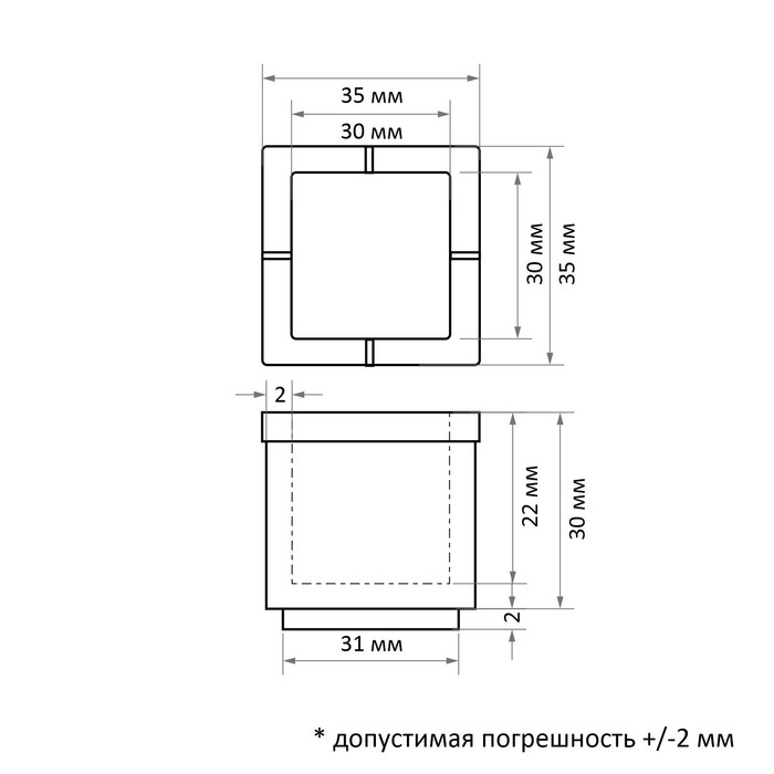 Накладка мебельная резина фетр, квадратная, d=30-35 мм, 4 шт - фото 18582711 Накладка мебельная резина фетр, квадратная, d=30-35 мм, 4 шт - фото 18582711