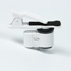 Лупа с линзой 10х для макросъёмки на прищепке для телефона, с подсветкой - Фото 6