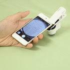 Лупа с линзой 10х для макросъёмки на прищепке для телефона, с подсветкой - Фото 7