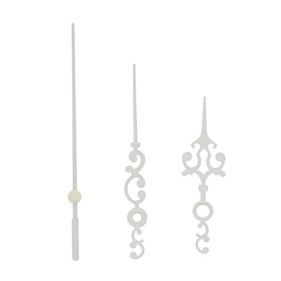 Комплект стрелок для часов, з шт., 52/69/77 мм, фасовка 10 шт., белые