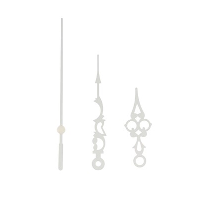 Комплект стрелок для часов, з шт., 51/76/77 мм, фасовка 10 шт., белые